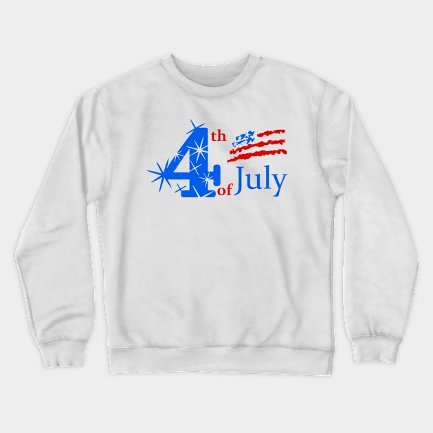 4th of July Crewneck Sweatshirt by ESDesign